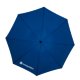 Dark blue storm umbrella with sturdy frame.