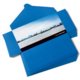 Paper folder with a closure flap.