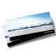 Paper folder with a closure flap.