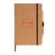 Cork notebook with elastic band and pen holder.