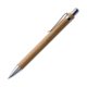 Bamboo ballpoint pen with clip and push mechanism.