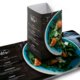 Paper table tent, four-sided.