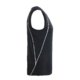 Black and white polyester sport tank top for men.