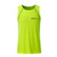 Neon yellow polyester tank top for men.