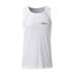 White polyester tank top for men.