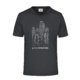 Black polyester V-neck shirt for men with short sleeves.