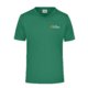 Green V-neck functional material T-shirt for men.