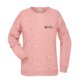 Pink heathered cotton-polyester blend women's sweatshirt.