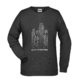 Black cotton-polyester sweatshirt for women.