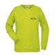 Neon yellow cotton-polyester blend women's sweatshirt.