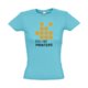 Atoll blue Women's cotton T-shirt with short sleeves.