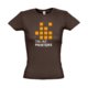 Brown cotton T-shirt for women with short sleeves.