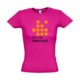 Fuchsia cotton T-shirt for women with short sleeves.