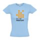 Sky blue cotton T-shirt for women.