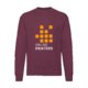 Burgundy cotton blend sweatshirt for men.