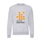 Grey heathered cotton-polyester sweatshirt for men.