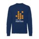 Navy blue cotton-polyester men's sweatshirt.