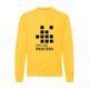 Yellow blended cotton sweatshirt for men.