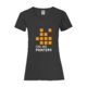 Black women's cotton T-shirt with short sleeves and round neck.