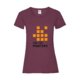 Burgundy cotton T-shirt for women with short sleeves.