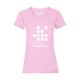 Light pink cotton T-shirt for women with short sleeves.