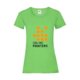 Apple green cotton T-shirt for women with short sleeves.