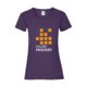 Violet cotton T-shirt for women with short sleeves.