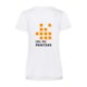 White cotton T-shirt for women with short sleeves.