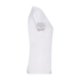 White cotton T-shirt for women with short sleeves.