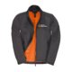 Dark gray women's softshell jacket in polyester and elastane with zipper.