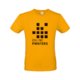 Apricot cotton T-shirt for men with short sleeves.