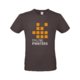 Brown cotton T-shirt for men with short sleeves and round neck.