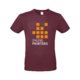Burgundy cotton T-shirt for men with short sleeves.
