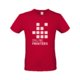 Dark red cotton men's T-shirt with short sleeves.