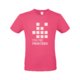 Fuchsia cotton men's t-shirt with short sleeves.