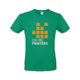 Green cotton T-shirt with short sleeves and crew neck.