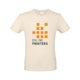 Beige cotton T-shirt for men with short sleeves.