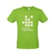 Apple green cotton T-shirt for men with short sleeves.