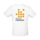 White cotton T-shirt for men with short sleeves.