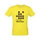 Yellow cotton men's t-shirt with short sleeves.