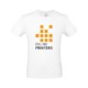 White cotton T-shirt for men with short sleeves.