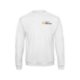 White cotton blend sweatshirt for men.
