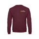 Burgundy polyester-cotton blend sweatshirt.