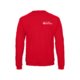 Red cotton-polyester sweatshirt for men with long sleeves.