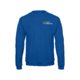 Royal blue cotton-blend sweatshirt with a round neck.