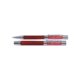 Wood-colored writing set with ballpoint pen and case.
