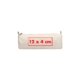 Beige fabric pencil case with zipper.