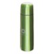 Apple green stainless steel thermal bottle with screw cap.