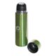 Apple green stainless steel insulated bottle with screw cap.