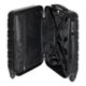 Black travel trolley with wheels and telescopic handle.